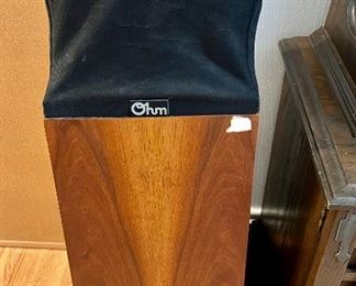 Vintage OHM collector speakers.  Look at the wood!!!