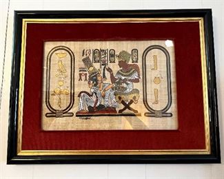 Egyptian hieroglyph papyrus art.  FUN!