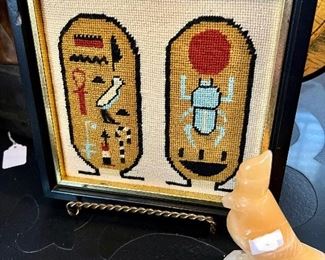 Needlepoint hieroglyphics!  What does it mean????