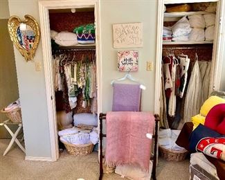 Lots of linens, closets full.