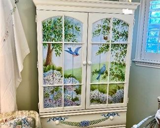 Drexel Impressions painted armoire.  Cheerful and bright!