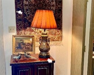 Elegant vintage bar perfect for a corner spot.