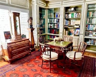 Quality library full of books and bronzes!