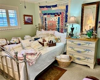 Guest bedroom.  Drexel Impressions painted furniture.  Cozy Cottage feel.