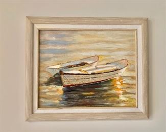 Original painting of boats