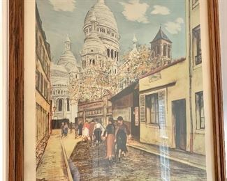 French vintage poster Sacré-Cœur de Montmartre Paris