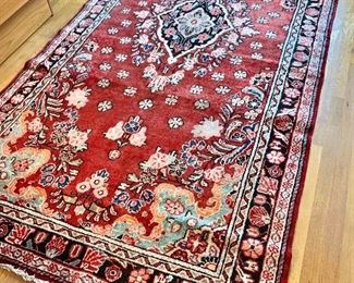 Vintage Mahal hand woven rug.  5 x 10.2