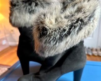 Aquatalia boots with fur trim