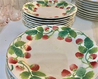 French strawberry plates