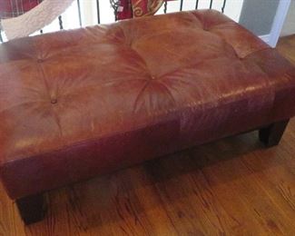 Leather ottoman