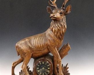 Black Forest Stag Clock