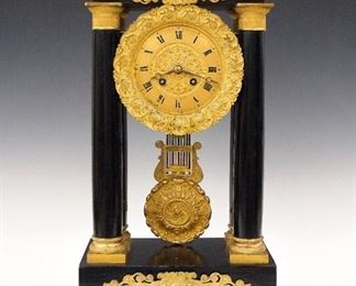 French Portico Clock