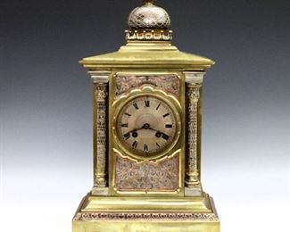 French Empire Bronze Mantel Clock