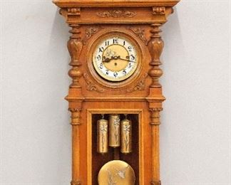 3 Weight Gustav Becker Wall Clock