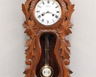 Carved Lenzkirch Wall Clock