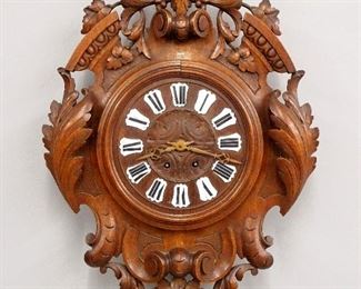 French Carved Gallery Clock