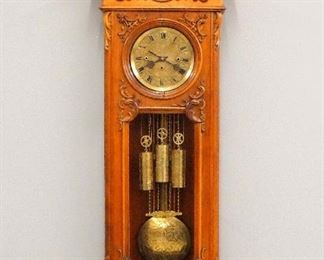 Gustav Becker Second Baroque 3 Weight Wall Clock