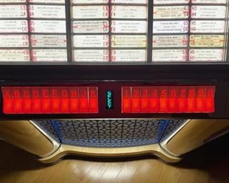 1953 Seeburg 100g lovingly restored to showroom condition. Plays and operates great. Original speaker fills the room. All chrome professionally redone. Veneer redone to match original specs. Brand new glass dome topper with authentic decals. Holds 50 records for 100 plays. Sounds as great as it looks. A real showstopper for any home lounge or entertainment room.