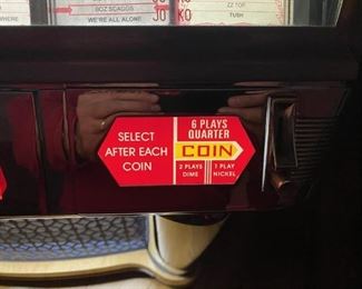 1953 Seeburg 100g lovingly restored to showroom condition. Plays and operates great. Original speaker fills the room. All chrome professionally redone. Veneer redone to match original specs. Brand new glass dome topper with authentic decals. Holds 50 records for 100 plays. Sounds as great as it looks. A real showstopper for any home lounge or entertainment room.