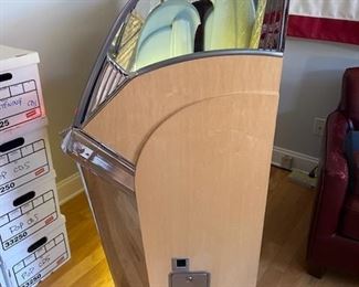 Side view of 1953 Seeburg Jukebox