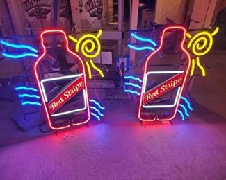 Red Stripe Neon Advertising Signs