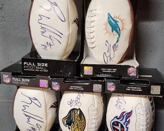 Miami Dolphins Ryan Tannehill, Fred Taylor Jacksonville Jaguars, Jake Locker Tennessee Titan Footballs Autographed