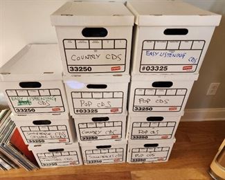 Boxes of CD's 