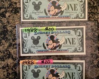 Vintage Disney Dollars