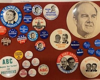 Authentic Political Campaign Buttons Presidential Memorabilia 