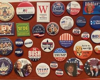 Authentic Political Campaign Buttons Presidential Memorabilia 