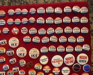 Authentic Political Campaign Buttons Presidential Memorabilia 
