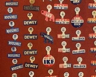 Authentic Political Campaign Buttons Presidential Memorabilia 