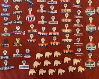 Authentic Political Campaign Buttons Presidential Memorabilia 