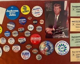 Authentic Political Campaign Buttons Presidential Memorabilia 