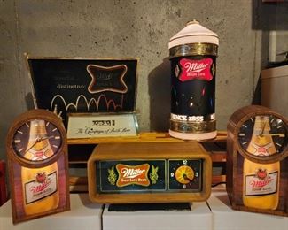 Miller High Life Beer Clocks & Bar Decor 