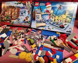 Lego City & Box of Lego Pieces