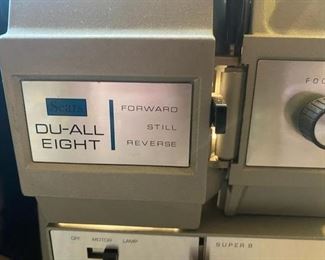 Sears Du-All Eight Super 8 & 8mm Portable Film Projector, Tested Lamp and Motor Works