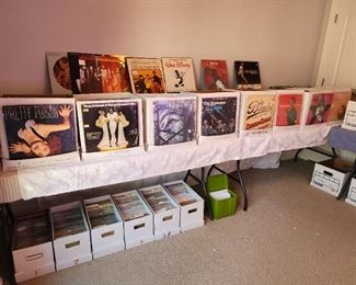 Vinyl Records Set up at the home