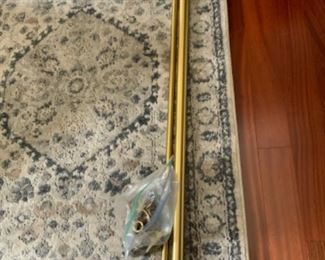 Restoration Hardware, brass double hang curtains rod.