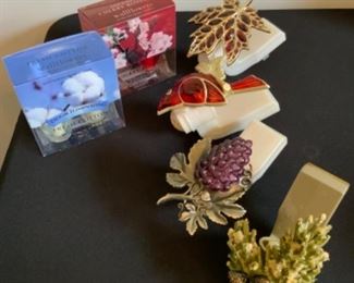 Decorative plug-in air fresheners.
