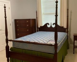 Full size bed and mattress set available for presale on estate sales.net marketplace. Chest and nightstand has sold.
