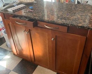 Kitchen island. i have the wheels which screw in under