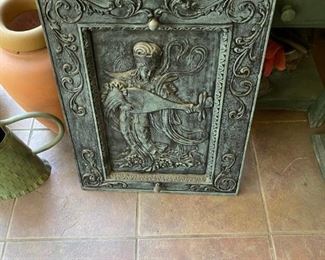 Cast iron oven door, beautiful and heavy!