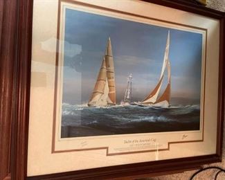 Signed and numbered prints America's Cup 