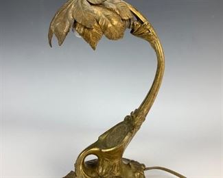 ART NOUVEAU BRONZE DESKLAMP