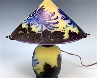 EMILLE GALLE CAMEO GLASS LAMP