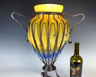 LARGE MULLER FRES VASE