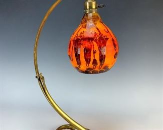 LEVERRE FRANCAIS CAMEO GLASS LAMP