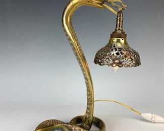 MIXED METAL SNAKE LAMP