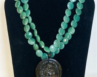 Fine Jade Disc Necklace 